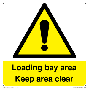 Loading bay area Keep area clear